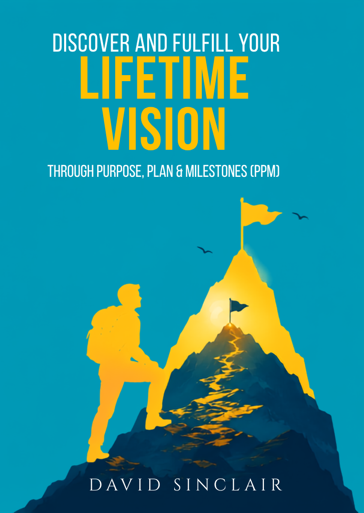 "Discover and Fulfill Your Lifetime Vision" self-help book cover design by American books agency, a professional book writing company