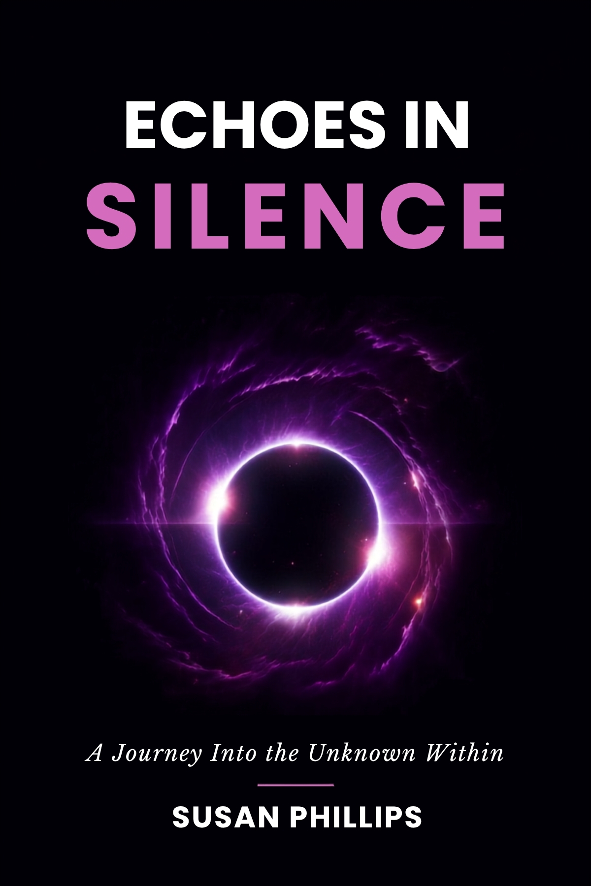 "Echoes in Silence" is a science fiction book cover design by American books agency, a professional book writing company