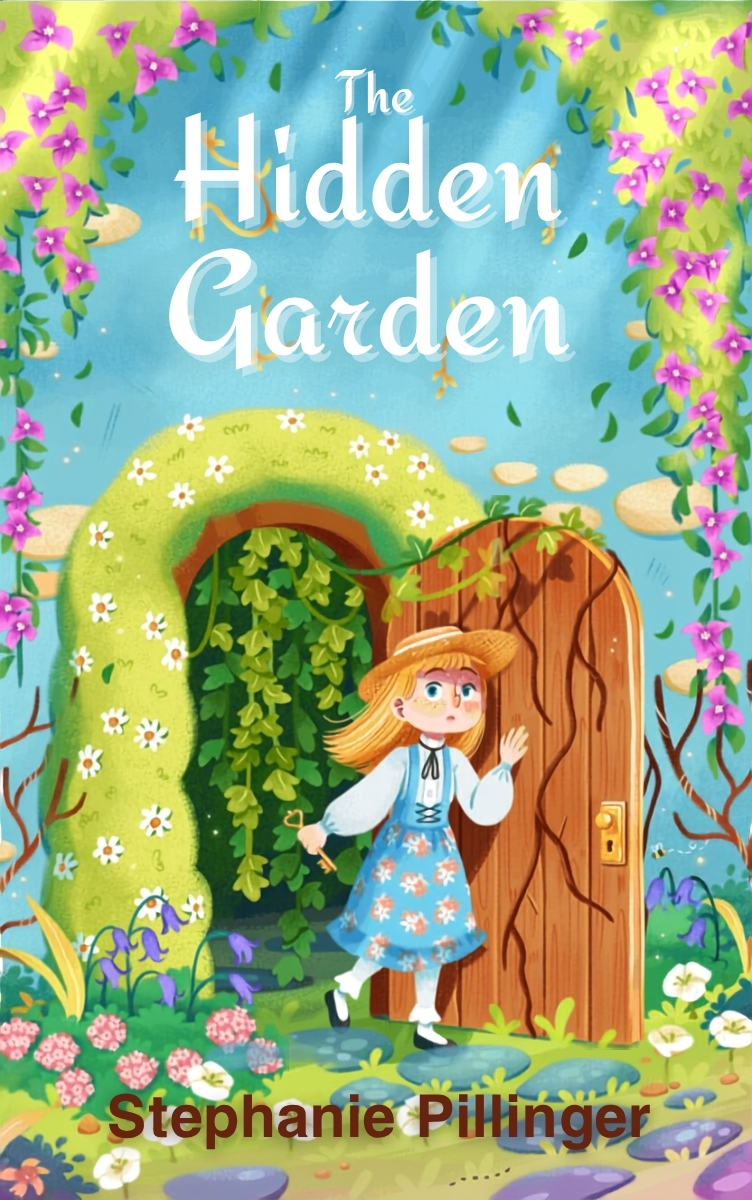 "The Hidden Garden" children's book cover illustration by American books agency, a professional book writing company