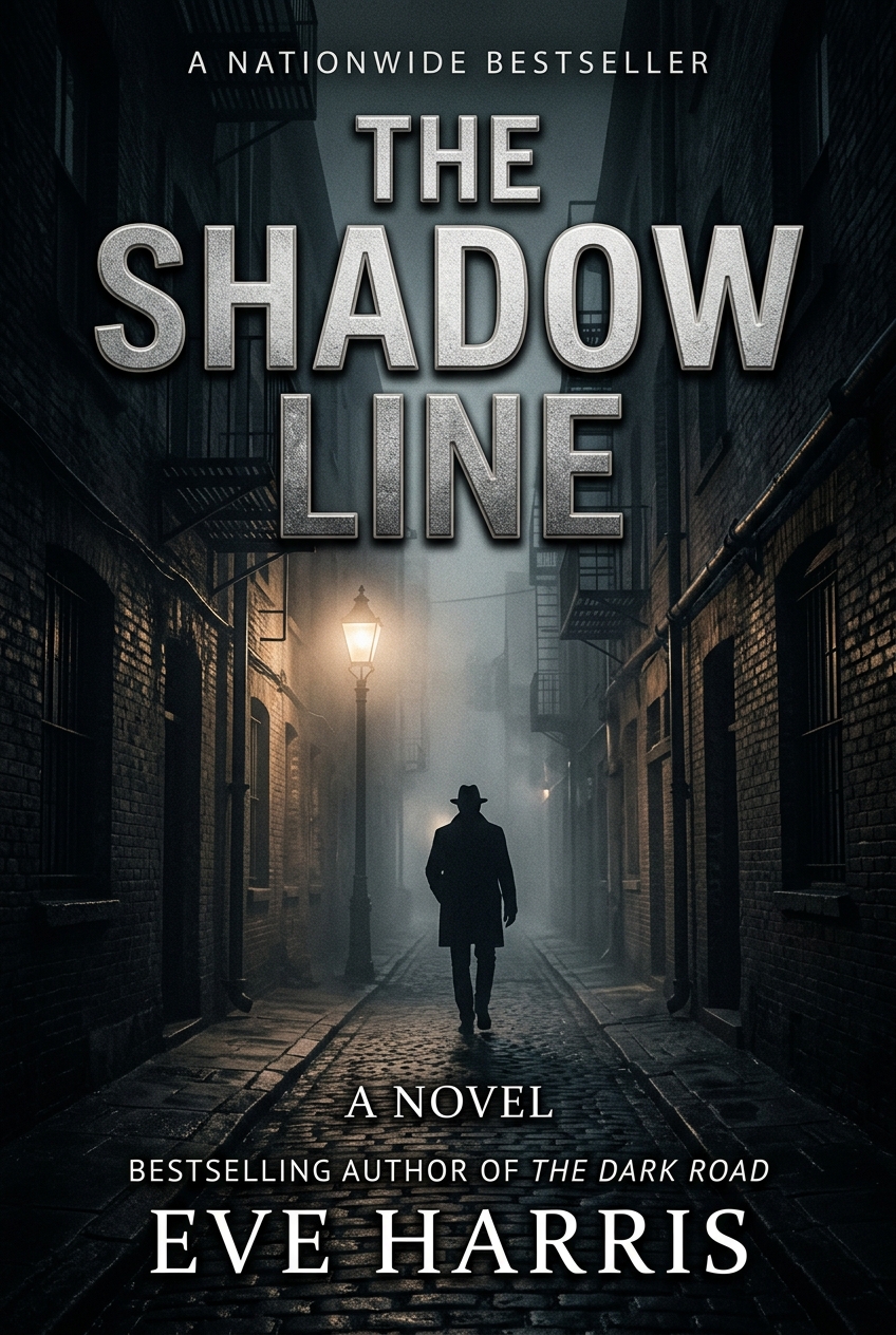 "The Shadow Line" bestselling mystery thriller novel cover designed by American Books Agency